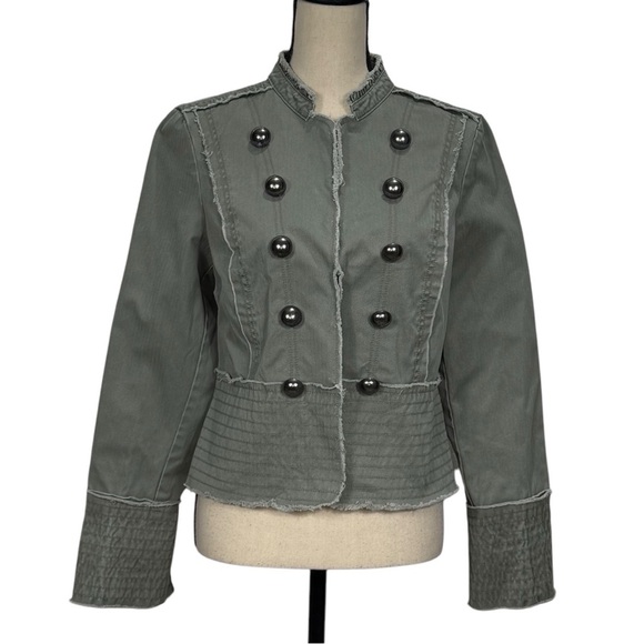 Old Navy women’s green military style button jacket size medium - Picture 1 of 11